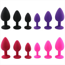 Load image into Gallery viewer, Soft Silicone Butt Plug Anal Plug Unisex Sex Stopper 3 Different Size Adult Toys for Men/Women Anal Trainer for Couples
