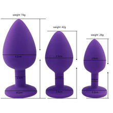 Load image into Gallery viewer, Soft Silicone Butt Plug Anal Plug Unisex Sex Stopper 3 Different Size Adult Toys for Men/Women Anal Trainer for Couples
