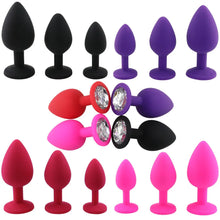 Load image into Gallery viewer, Soft Silicone Butt Plug Anal Plug Unisex Sex Stopper 3 Different Size Adult Toys for Men/Women Anal Trainer for Couples
