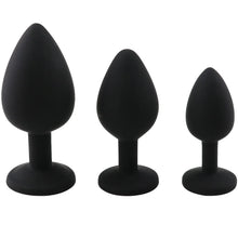 Load image into Gallery viewer, Soft Silicone Butt Plug Anal Plug Unisex Sex Stopper 3 Different Size Adult Toys for Men/Women Anal Trainer for Couples
