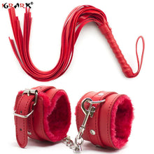 Load image into Gallery viewer, Erotic Sex Toys For Women Men Couples Adults Games Products BDSM Bondage Restraint Set Fetish Handcuffs Leather Whip Spanking
