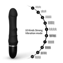 Load image into Gallery viewer, 10 Modes Soft Silicone Vibrator Big Dildo Massager Female Masturbator for Couples G-spot Clitoral Stimulator Sex Toys for Women
