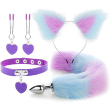 Load image into Gallery viewer, Anal Sex Toys Fox Tail Butt Plug Sexy Plush Cat Ear Headband With Bells Necklace Set Massage Sex toys For Women Couples Cosplay
