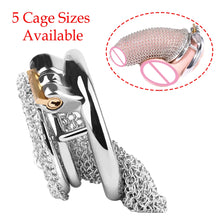 Load image into Gallery viewer, BDSM Device Metal Ventilate Chastity Cage for Male콕링 пояс верностиMesh Restraint Cock Lock Increase Air Flow Adults Sex Toys 18+
