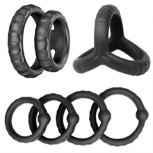 Load image into Gallery viewer, Newest Penis Ring Reusable Silicone Semen Cock Ring Penis Enlargement Delayed Ejaculation Sex Toys For Men Dick Enlarger Rings
