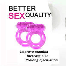 Load image into Gallery viewer, Vibrating Clitoral Stimulator Strong Penis Erect Cock Ring Cage Erection Enhance Sex Ability Product Sex Toys For Men Couple
