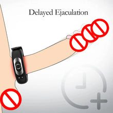 Load image into Gallery viewer, Penis Ring Vibrator Adjustable Vibrating Ring Delay Ejaculation Enlargement Erection Masturbator Adult Sex Toy For Men
