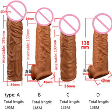 Load image into Gallery viewer, Liquid silicone Condom Penis Extender Sleeve Delay Ejaculation Intimate Goods Sex Toys For Men
