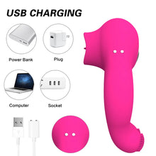 Load image into Gallery viewer, Delayed Ejaculation Vibrating Cock Ring Soft Material Sucking Licking Clit Stimulator Scrotum Penis Massager Sex Toys for Couple
