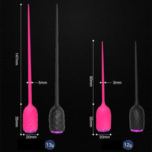 Load image into Gallery viewer, Urethral Sounding Vibrators 10 Speed Urethral Dilators Catheters Silicone Insert Penis Plug Sex Toys For Men Urethra Plug
