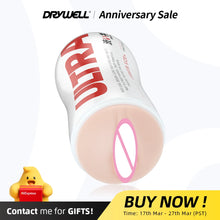 Load image into Gallery viewer, DRY WELL Male Masturbator Cup Soft Pussy Sex Toys Realistic Vagina for Men Silicone Pocket Pussy Mens Masturbation Sex Products
