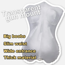 Load image into Gallery viewer, QSM Sex toy One-piece transparent inflatable gun frame pillow doll men&#39;s bed masturbator fun can be inserted into sexual supplie
