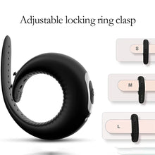 Load image into Gallery viewer, Penis Ring Vibrator Adjustable Vibrating Ring Delay Ejaculation Enlargement Erection Masturbator Adult Sex Toy For Men
